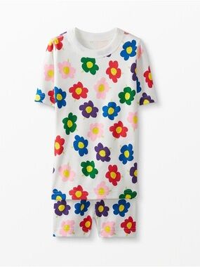 Hanna Andersson Bold Bloom Short John Pajamas In Organic Cotton Size 10